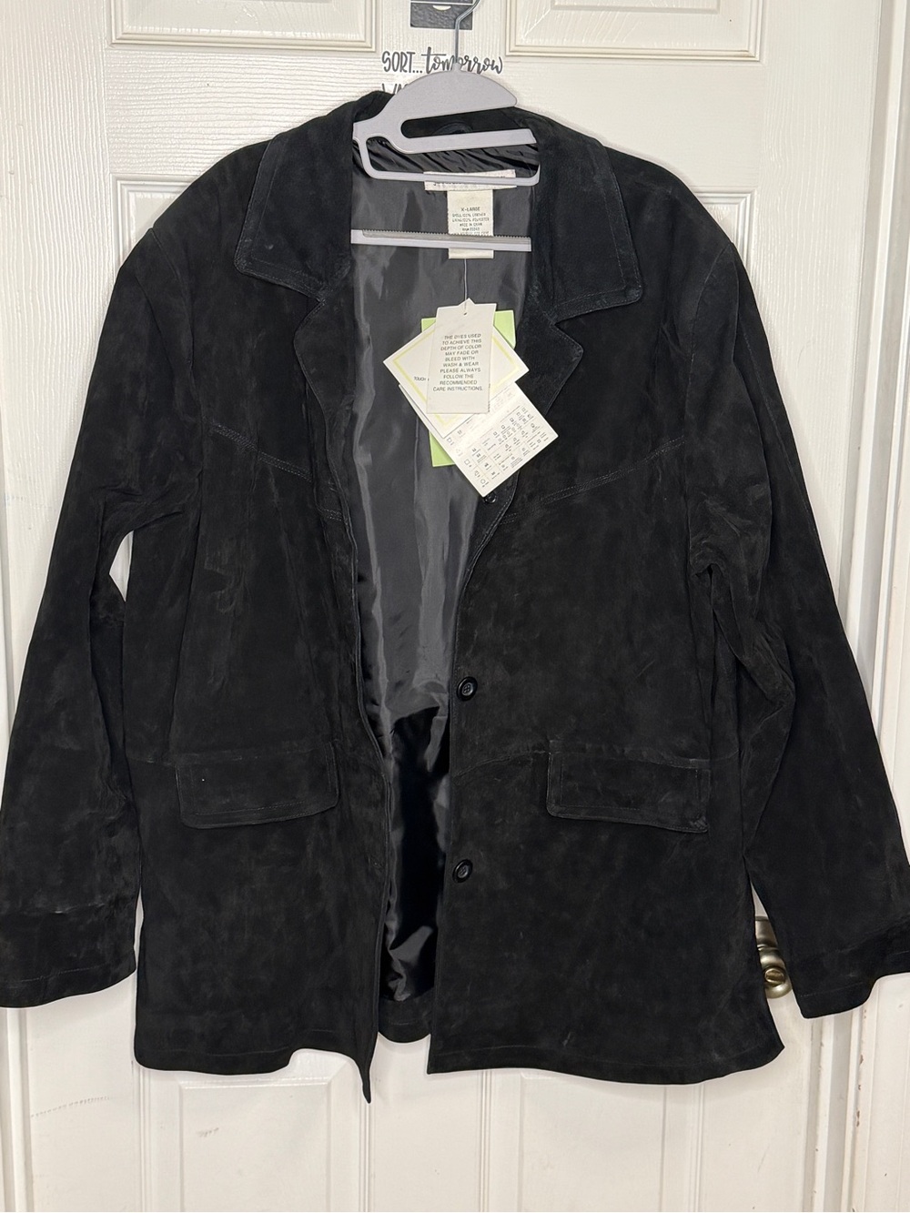 Women’s Black Suede Jacket - Classic Blazer Style